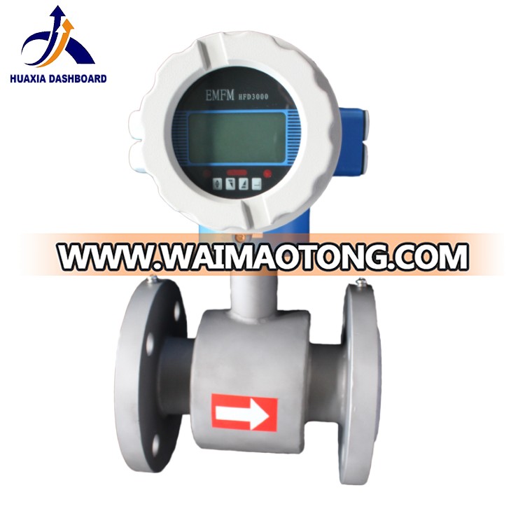 DN10-3200 4-20ma Output Electromagnetic Smart Digital Chemical Water Flow Meter With Flange Electronic Flowmeter