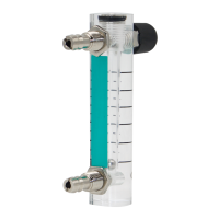 Low cost panel portable acrylic O2 medical oxygen flow meter