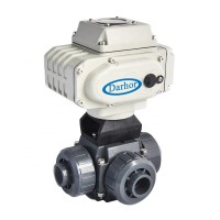 110V PN1.0MPa Pure Water Using Corrosion resistance Pneumatic Plastic PTFE Ball Valve