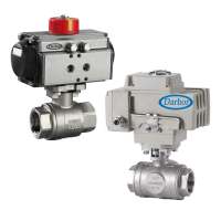 4 Way Thread Ball Valve with Pneumatic Controlled PN63 BST Connection