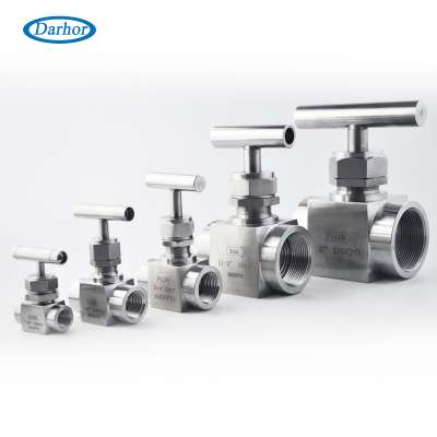 Stainless steel 304 SS316 1/8''-2''female 3000/6000PSI high pressure gas oil panel mount stainless steel Needle valve