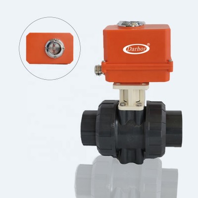 3inch Medium temperature manual electric power plastic pvc true union ball valves