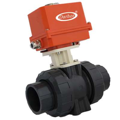 DC24V 2in 4in pvc valve disc motorized upvc ball valve