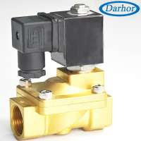 DARHOR  6V DC 12V DC pilot operated bistable brass latching solenoid valve