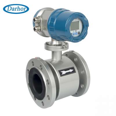 DH1000 4-20ma output water flowmeter liquid analog electromagnetic digital flow meter