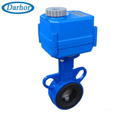 Lug type 1 inch electric motorized butterfly valve with manual control