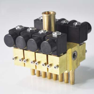 DHDF31 1 inlet 8 outlets brass spray digital water curtain solenoid valve nozzles