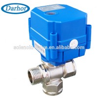 DHMV20S-3 series 3 way stainless steel motorized ball valve