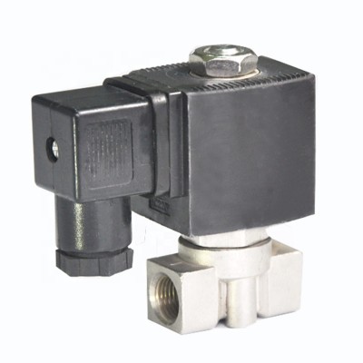 Zero pressure direct action liquid oxygen solenoid valve stainless steel 1/4" npt 110 volts