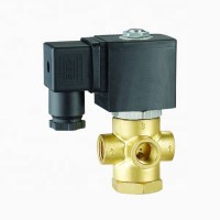 DHG51 series brass SS304 two position 3 way water solenoid valve 220V