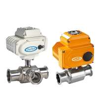 DHBV-3ES series Electric Motorized 3 way Ball Valve Food Degree with High Quality