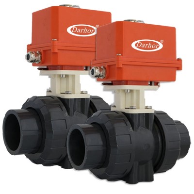 Darehor medium high pressure PVC ball valve UPVC ball valve with electric actuator