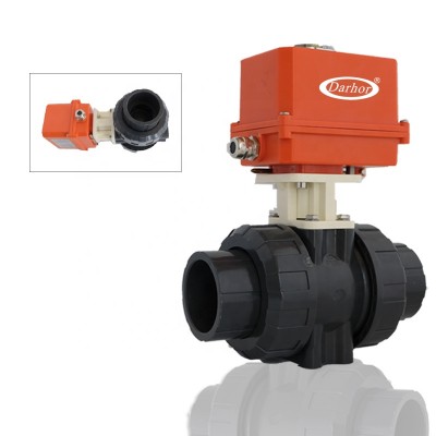 2 way pvc upvc electric actuators for valves motorized DC24V AC380 2in 3in