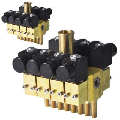 Fast open and close digital water curtain combination solenoid valve with 8 nozzles