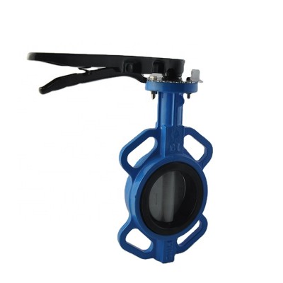 DHDV-1 ductile iron handle manual wafer butterfly valve DN100 DN200